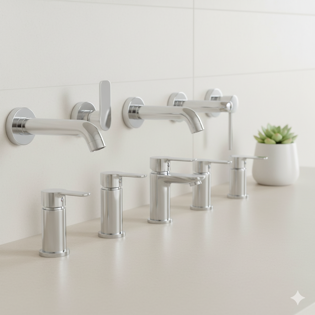 Explore premium bathroom and kitchen taps in matt black, brushed brass & chrome. Durable brassware, WRAS-approved quality, fast delivery across Ireland.