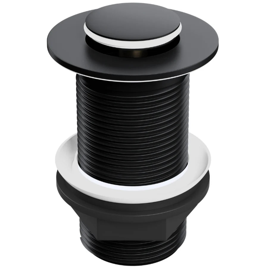 Unslotted 60 mm click-clack basin waste matt black by elsi at Irishbath