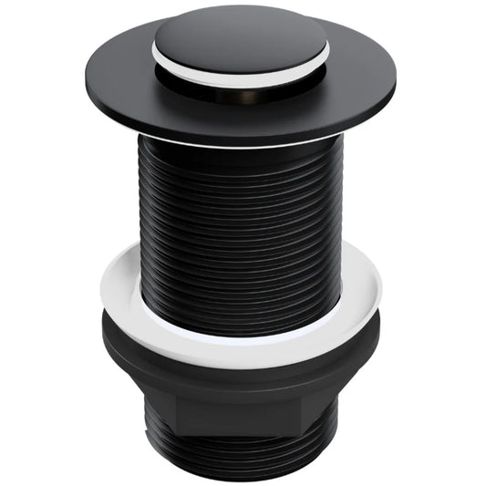 Unslotted 60 mm click-clack basin waste matt black by elsi at Irishbath