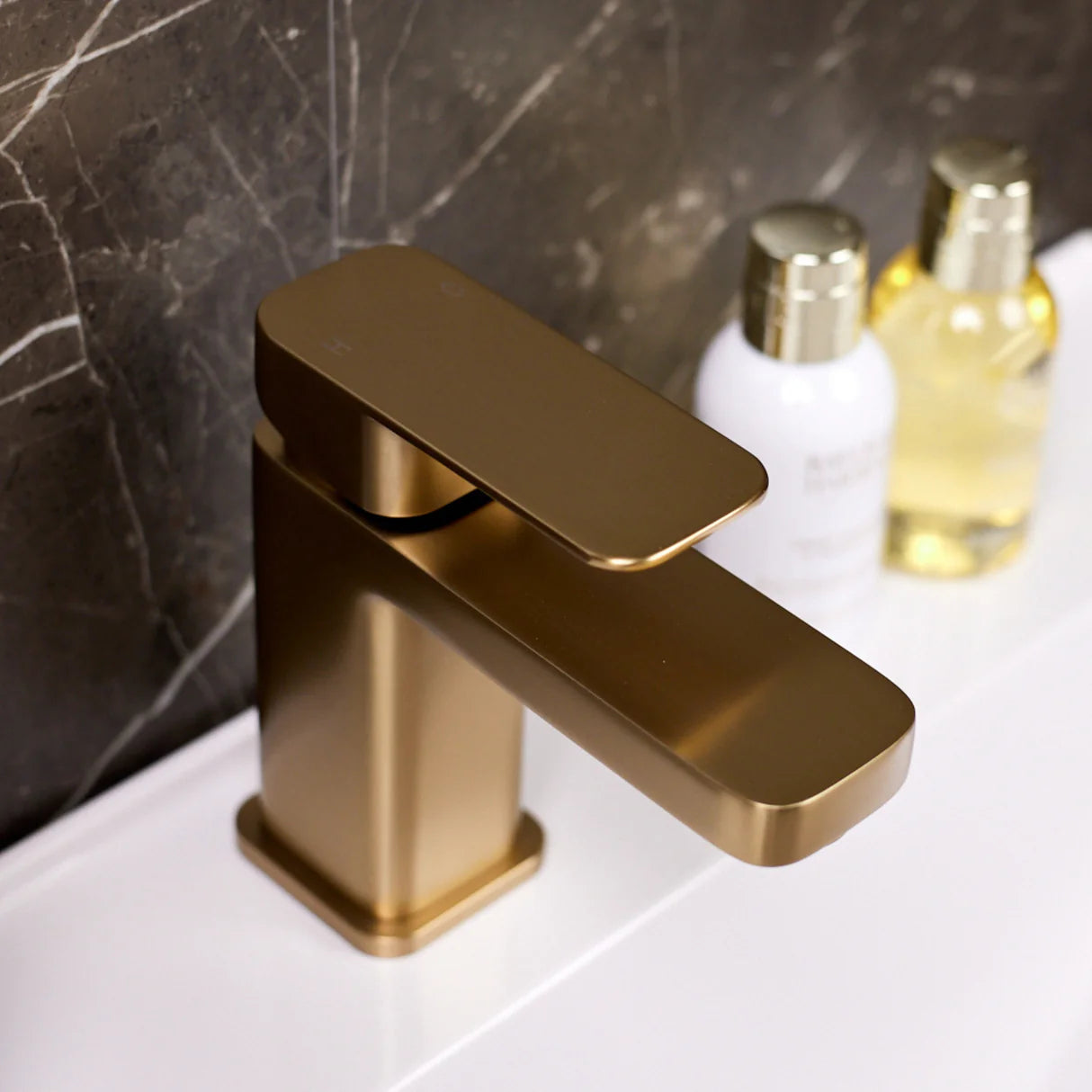 Quality Ellsi brushed brass basin mixer at IRISHBATH store