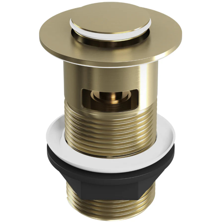 Brushed brass slotted click-clack basin waste 60 mm