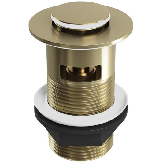 Brushed brass slotted click-clack basin waste 60 mm