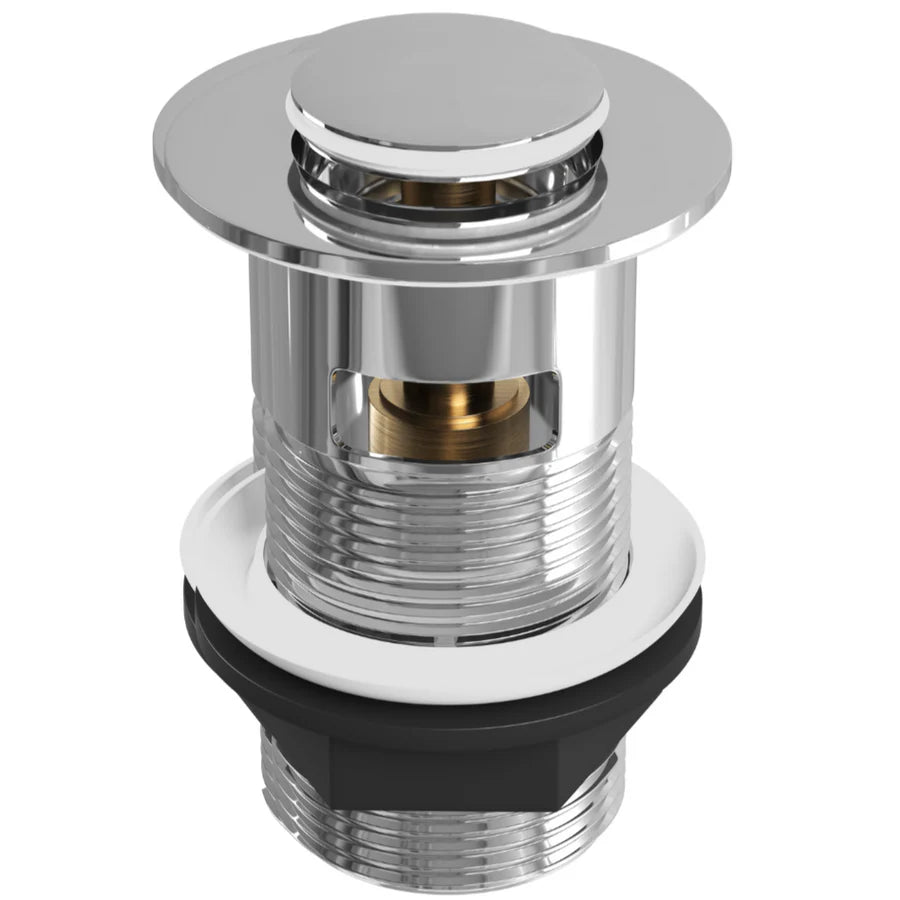 Ellsi ETAL Push-button chrome basin waste with overflow slot by Irishbath