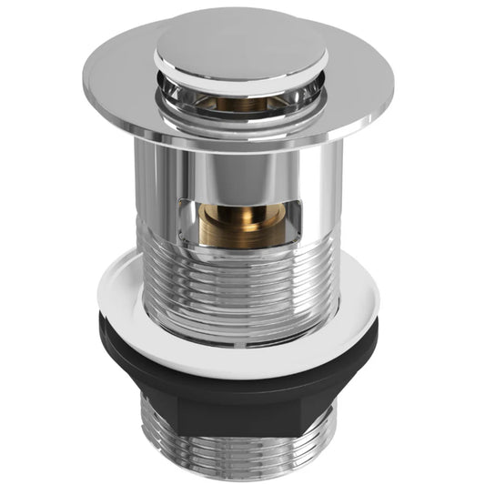 Ellsi ETAL Push-button chrome basin waste with overflow slot by Irishbath