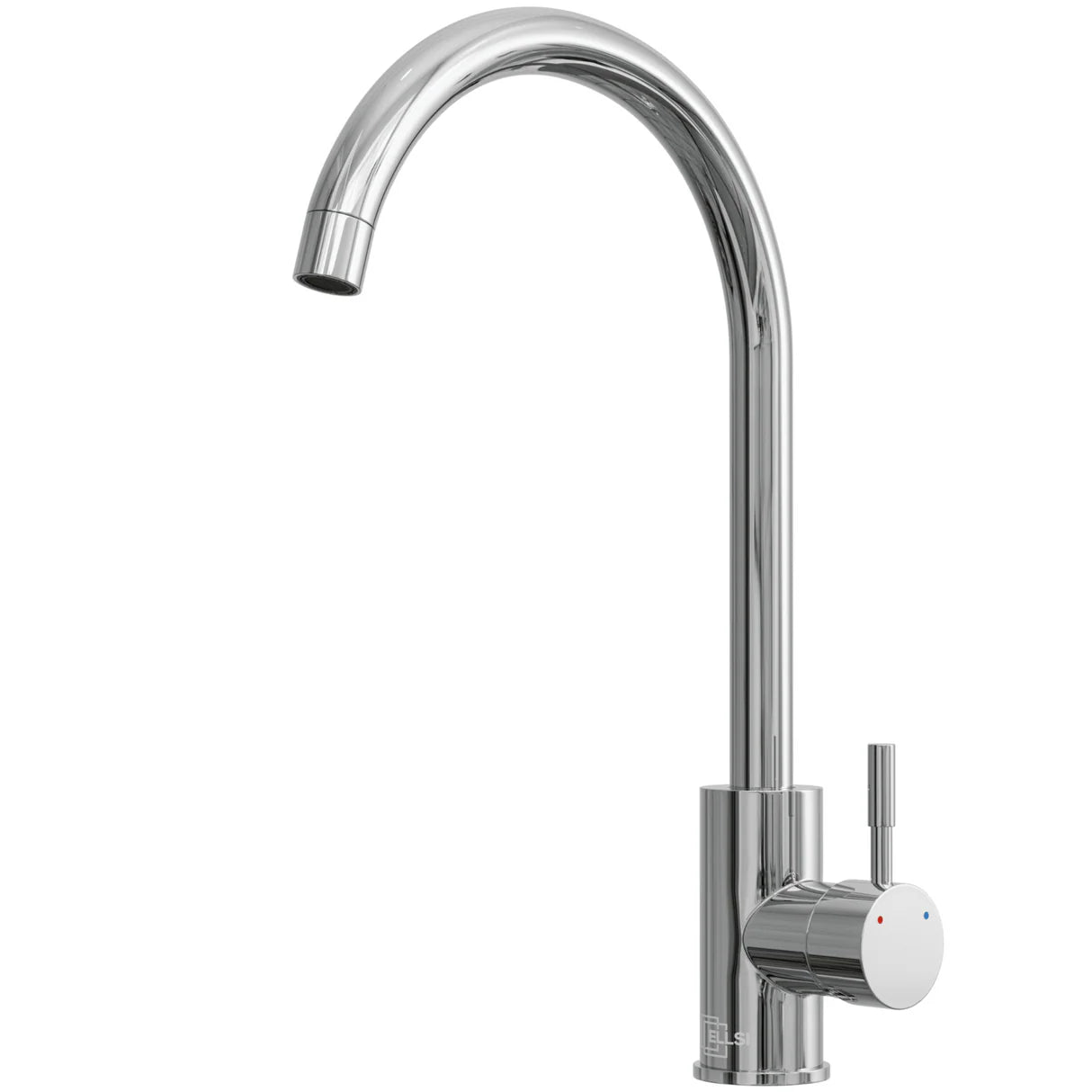 Polished chrome ETAL Ellsi kitchen tap with swivel spout and single lever
