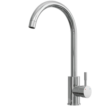 Polished chrome ETAL Ellsi kitchen tap with swivel spout and single lever