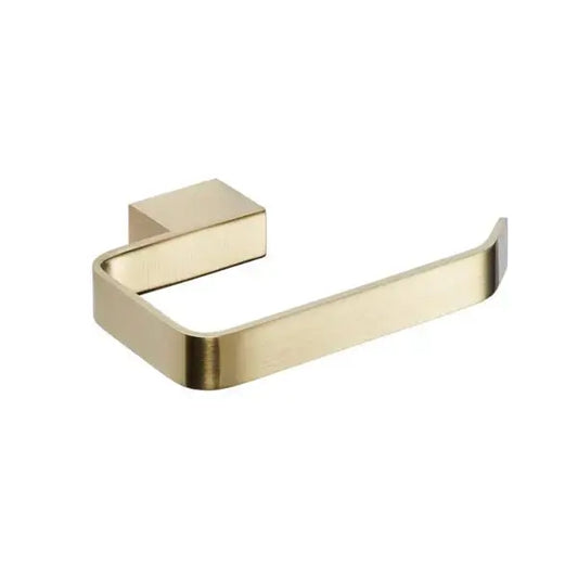 K-Vit Brush Brass (Gold) toilet paper holder (ACC332) by Kartell on a white background at IrishBath