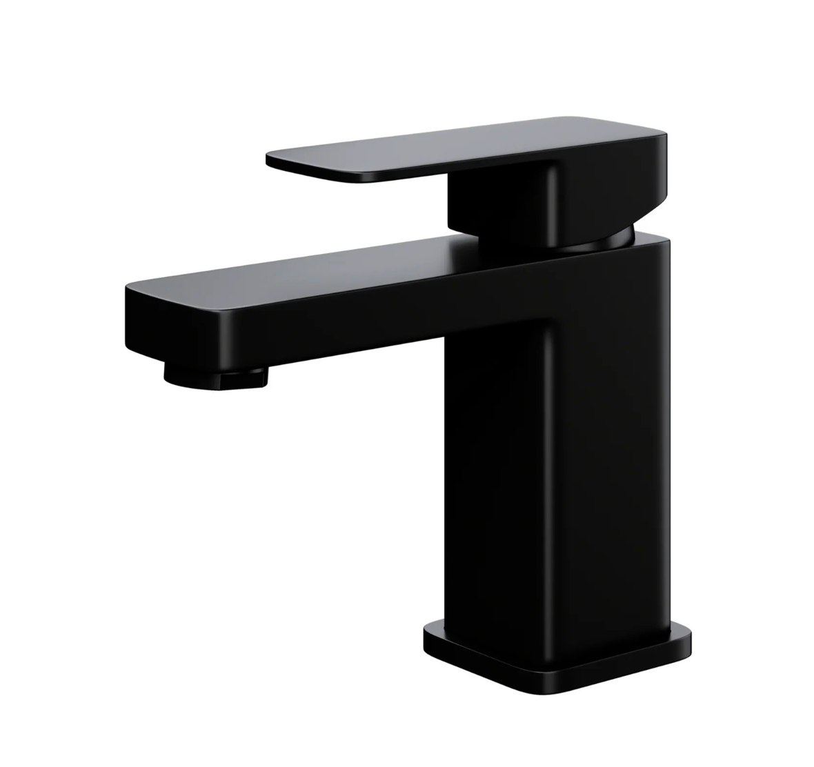 Matt Black Lanza Mono Basin Mixer Tap | Solid Brass