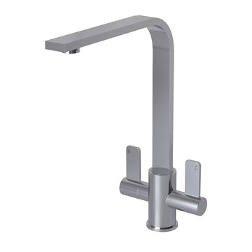 Stroud Chrome Kitchen Mixer Tap | Twin Lever