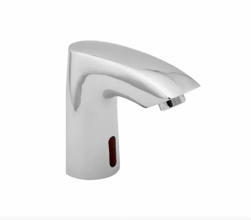 Hands-free mono basin sensor tap for family and commercial washrooms and bathrooms by Deva on a white background