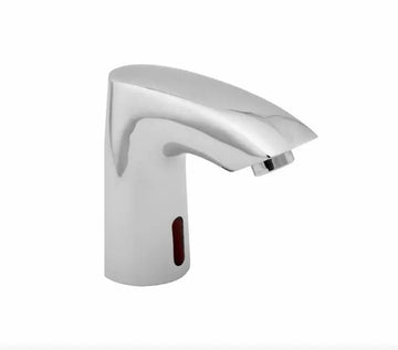 Hands-free mono basin sensor tap for family and commercial washrooms and bathrooms by Deva on a white background