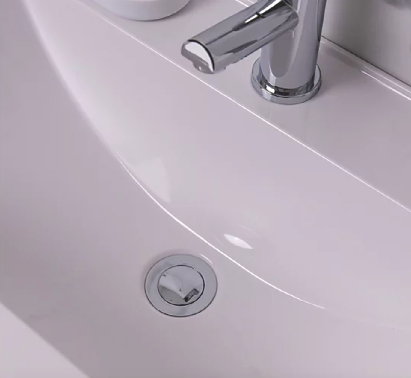 Chrome click-clack push button waste with G1 ¼″ connection