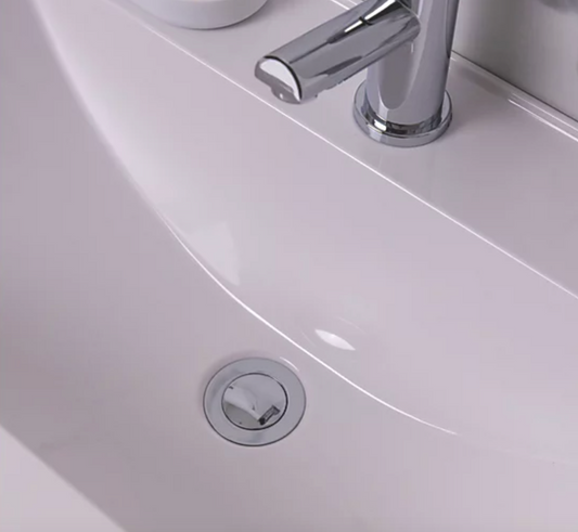 Chrome click-clack push button waste with G1 ¼″ connection