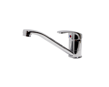 Polished chrome kitchen tap with swivel spout and single lever by Ellsi ETAL