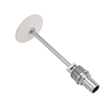 Milano 15mm chrome radiator flow diverter – solid brass fitting white background view at IrishBath