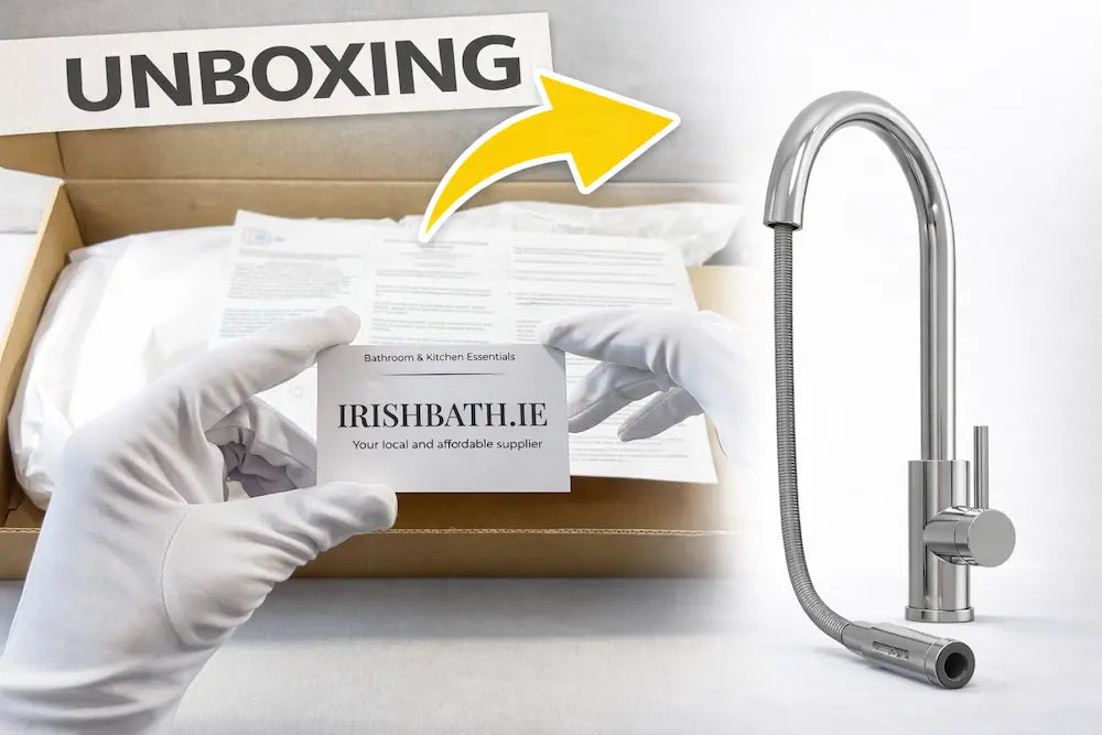 Ellsi (etal) Cato Chrome Pull Out Kitchen tap with spray hose unboxing video by IrishBath