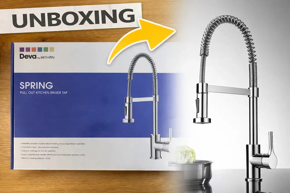 Deva Spring Pull-Down Kitchen Spray Mixer Tap - Chrome | Unboxing Video by IrishBath Team