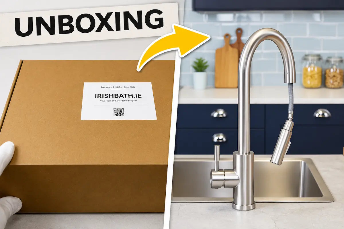 Ellsi (etal) Cato brushed brass (stainless steel) Pull Out Kitchen tap with spray hose unboxing  by IrishBath