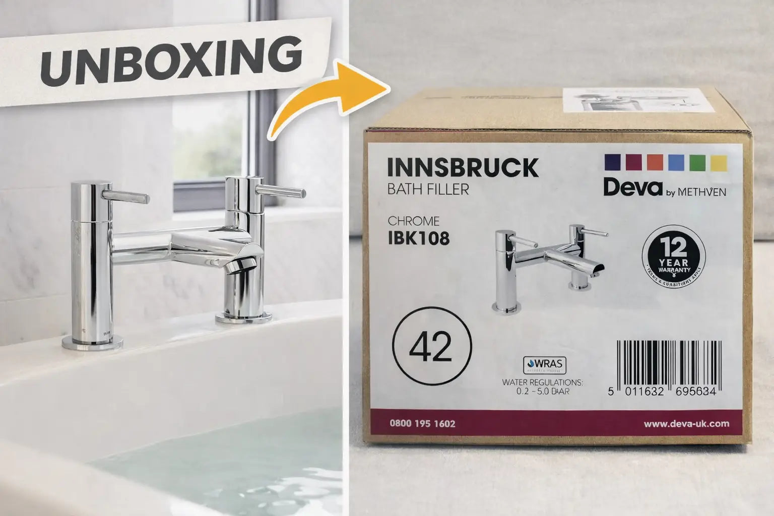 Deva Innsbruck Bath Filler in Chrome - Unboxing video review by IrishBath