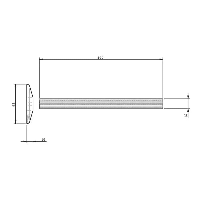 Ellsi Enzo radiator pipe covers 16mm outer diameter 200mm length dimensions