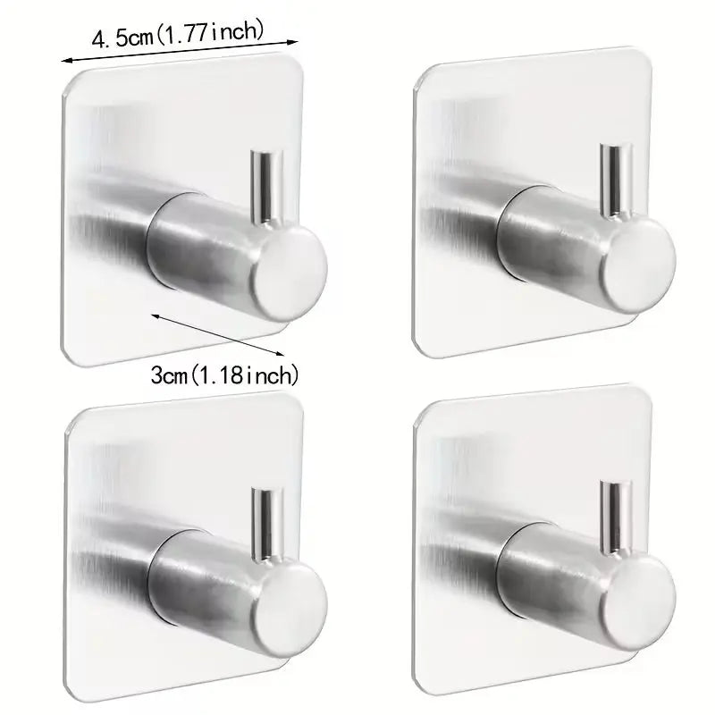 Stainless steel wall hook dimensions 4.5 × 4.5 × 3 cm – size picture by IrishBath